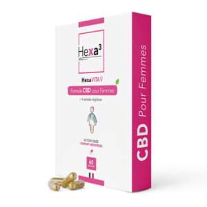 Box of CBD Menstrual Comfort Capsules - 60-day formula to relieve menstrual pain.