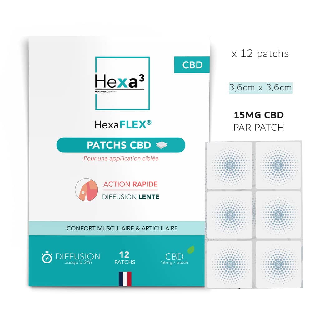 Patchs cbd douleurs musculaires - soulagement ciblé des douleurs musculaires et articulaires avec 15mg de cbd par patch, testés dermatologiquement.