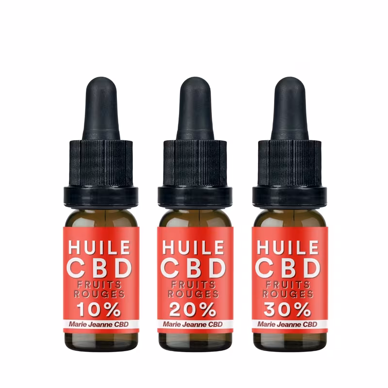 Oil cbd red fruits 10%, 20% or 30% marie jeanne