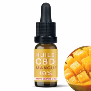 flacon huile de CBD mangue